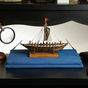 Деревянная модель казацкой лодки "Чайка" ручной работы фото 1