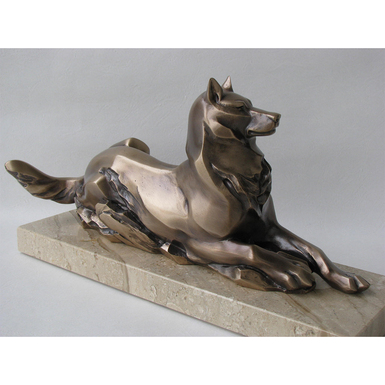 бронзовая статуэтка волк фото