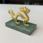 wow video Латунная статуэтка "Китайский дракон" с позолотой