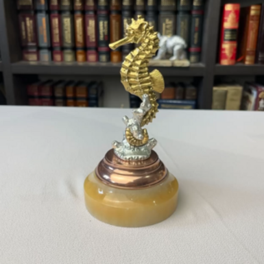 wow video Author's handmade figurine "Seahorse" with gilding