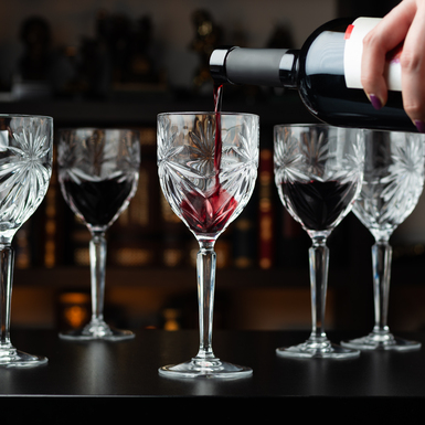 Набір 6 кришталевих келихів для вина "Estaviane" від BIANCANEVE фото