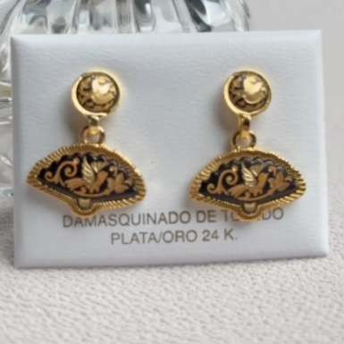 wow video Earrings "Summer song" by Anframa (hand gilding)