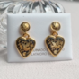 wow video Earrings "Butterfly wings" with hand-gilded Anframa