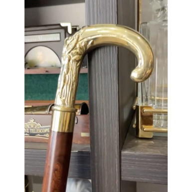 wow video Handmade cane "Ideal" made of beech and brass by Ross London