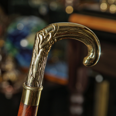 cane with brass handle photo