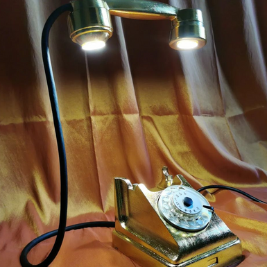 Table lamp "Golden phone"