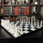 wow video Chess "White and Silver" from Skyline Chess