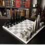 wow video "New York" chess set with marble board from Skyline Chess