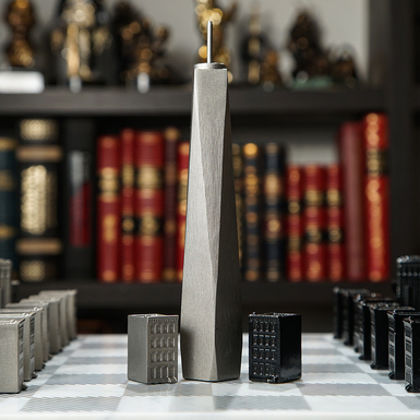 Шахматы "New York" с мраморной доской от Skyline Chess фото
