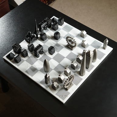 шахматы с мраморной доской фото