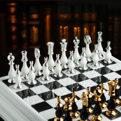 белые шахматные фигуры фото