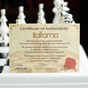 сертификат к шахматам Italfama фото