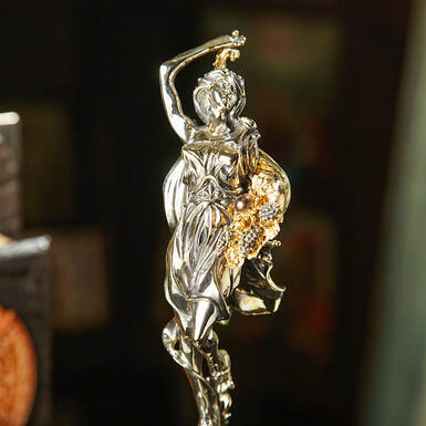 Статуэтка «Фортуна» из латуни «Pandora», мрамора, с позолотой и серебром