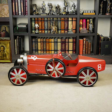 1926 Bugatti Large Metal Model Car (1.2m) by Nitsche (Made in Retro Style)