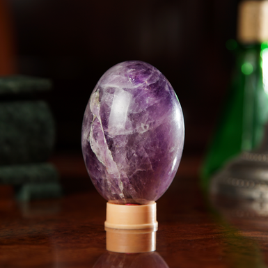 Amethyst egg "Fabergé's dream" by Stone Art Designe (325 g) photo