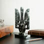 "Trident" handmade figurine made of black marble by MARKAM