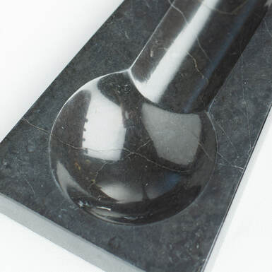 "Amazing Blackness" handmade black marble ashtray by MARKAM