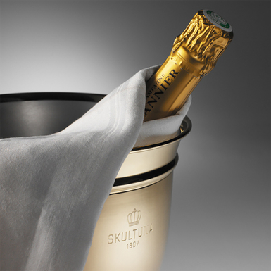 ведро для шампанского из полированной латуни фото