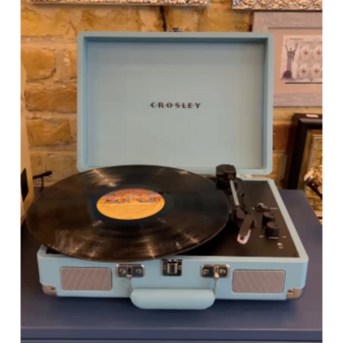wow video Cruiser Plus Turntable With Bluetooth In/Out - Exclusive Turquoise by Crosley