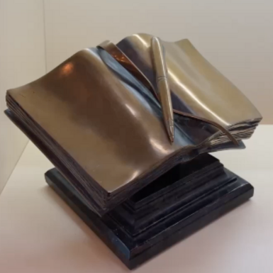 wow video Hand-made bronze sculpture "Office souvenir" by Valentina Mikhalevich (6 kg)