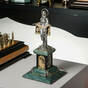 Brass figurine "Covering of the Holy Mother of God" with gilding and silver plating