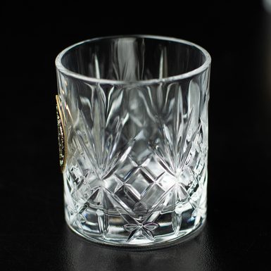 glass with cut photo