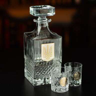 set for vodka with silver plated photo