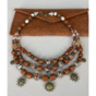 wow video "Life Amulet" 3-row necklace made of handmade terracotta ceramics