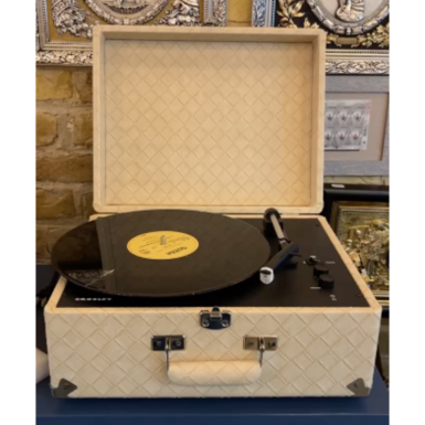 wow video Portable "Light Tan" by Crosley with Bluetooth Out function 