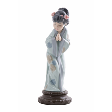 Porcelain figurine "Lady in Kimono" by Lladro, Spain, 1978-1996 photo