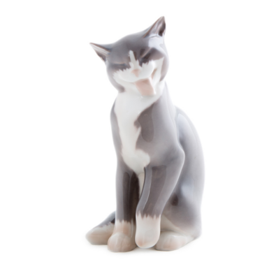 Фарфоровая статуэтка "Милый котик" от Bing & Grøndahl, Дания, 1948-1952 годы фото