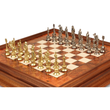 chess with wooden board photo