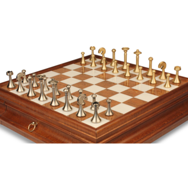 chess with wooden board photo