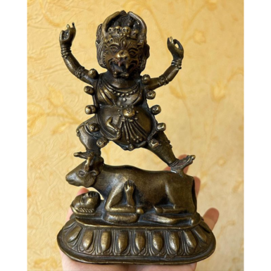 Antique bronze sculpture "Yama Dharmaraja", Tibet, early 20th century photo