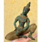 Antique bronze sculpture "Musician", Thailand, 1940s photo