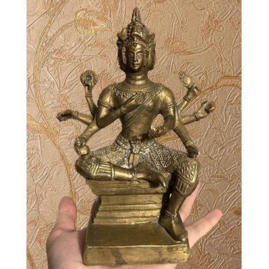 Antique bronze sculpture "Brahma-Sahampati", mid-20th century photo