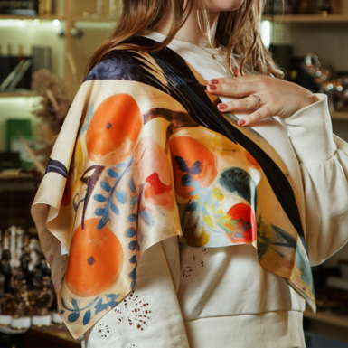 купить платок из шелка фото 2