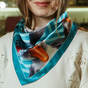 Shawl made of natural silk "Дикі гуси" by FAMA (limited collection, 65х65 см)