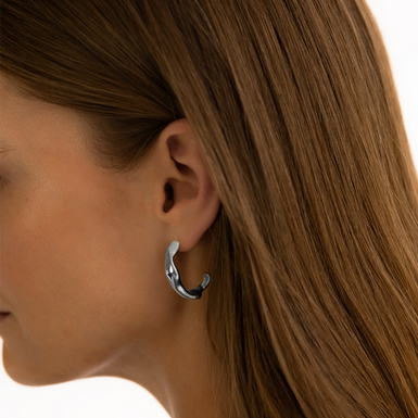 "Adela" silver plated earrings from Skultuna