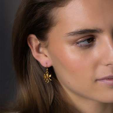 Cupids Gold Plated Steel Earrings by Skultuna