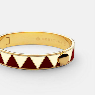 Enameled gold plated brass bracelet "Freya" from Skultuna (unisex)