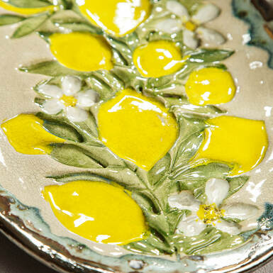 Handmade plate "Lemons" (before Easter)