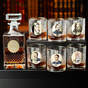 whiskey set with gold plated photo