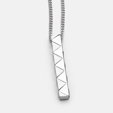 Skultuna Rhomb Pendant Necklace in Silver Plated Steel