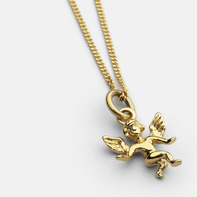 Angel Gold Plated Steel Necklace by Skultuna