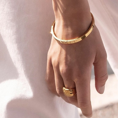 Skultuna "Lea" gold plated bracelet (unisex)