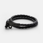 Skultuna genuine leather bracelet "Titanium" (size M) (unisex)