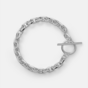 Skultuna "Chain" Silver Plated Steel Bracelet (Size XL) (Unisex)