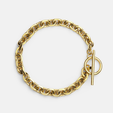 Gold-plated steel bracelet "Golden chain" by Skultuna (unisex)