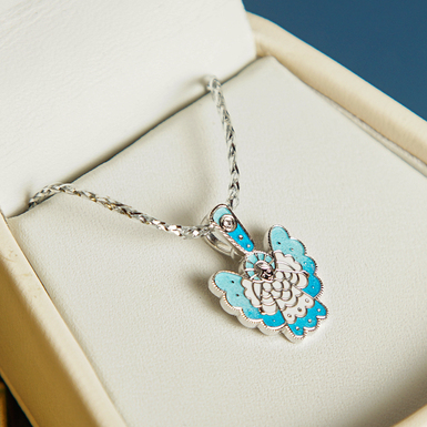 Подвеска из серебра с бриллиантом фото 1